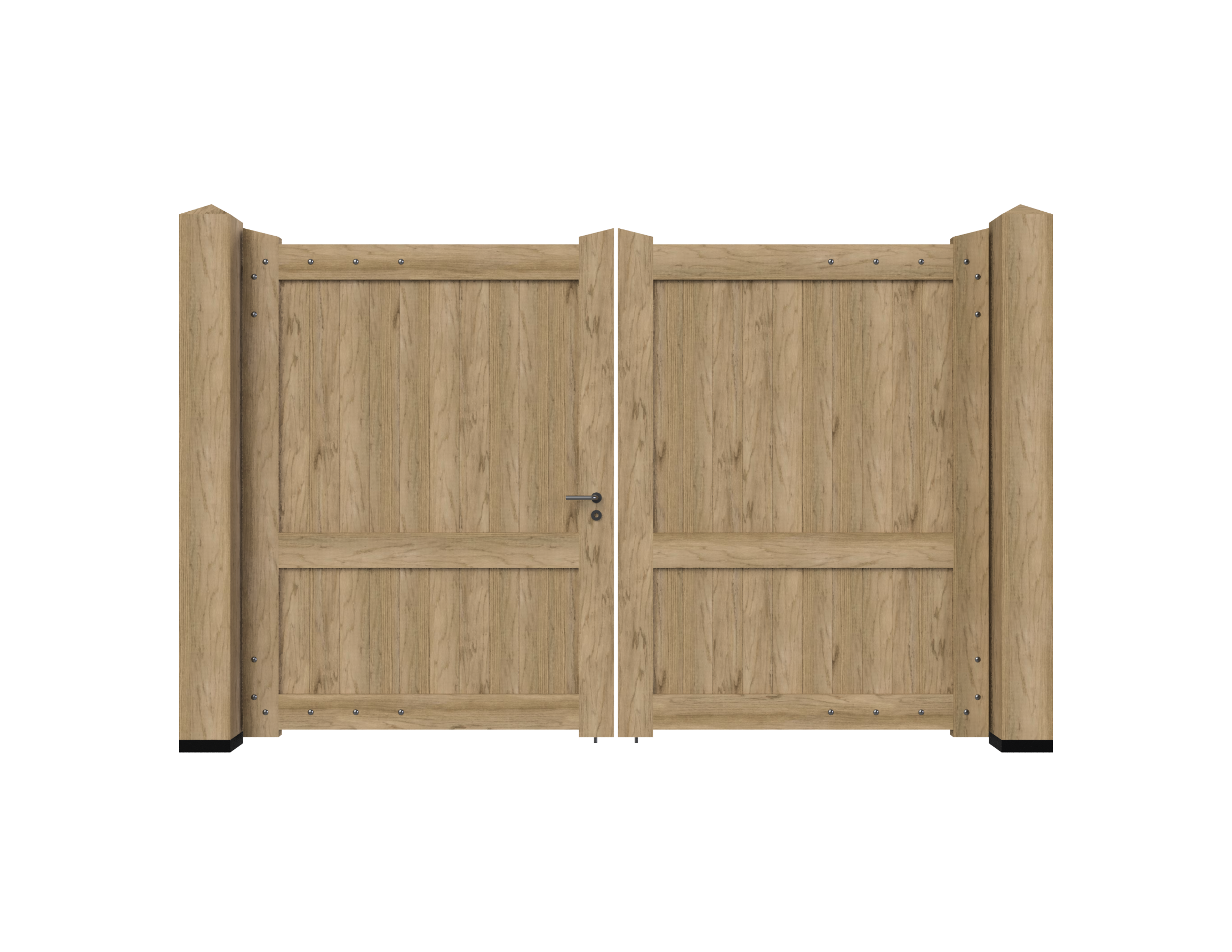 Eiken poort volledig dicht Ockenburg