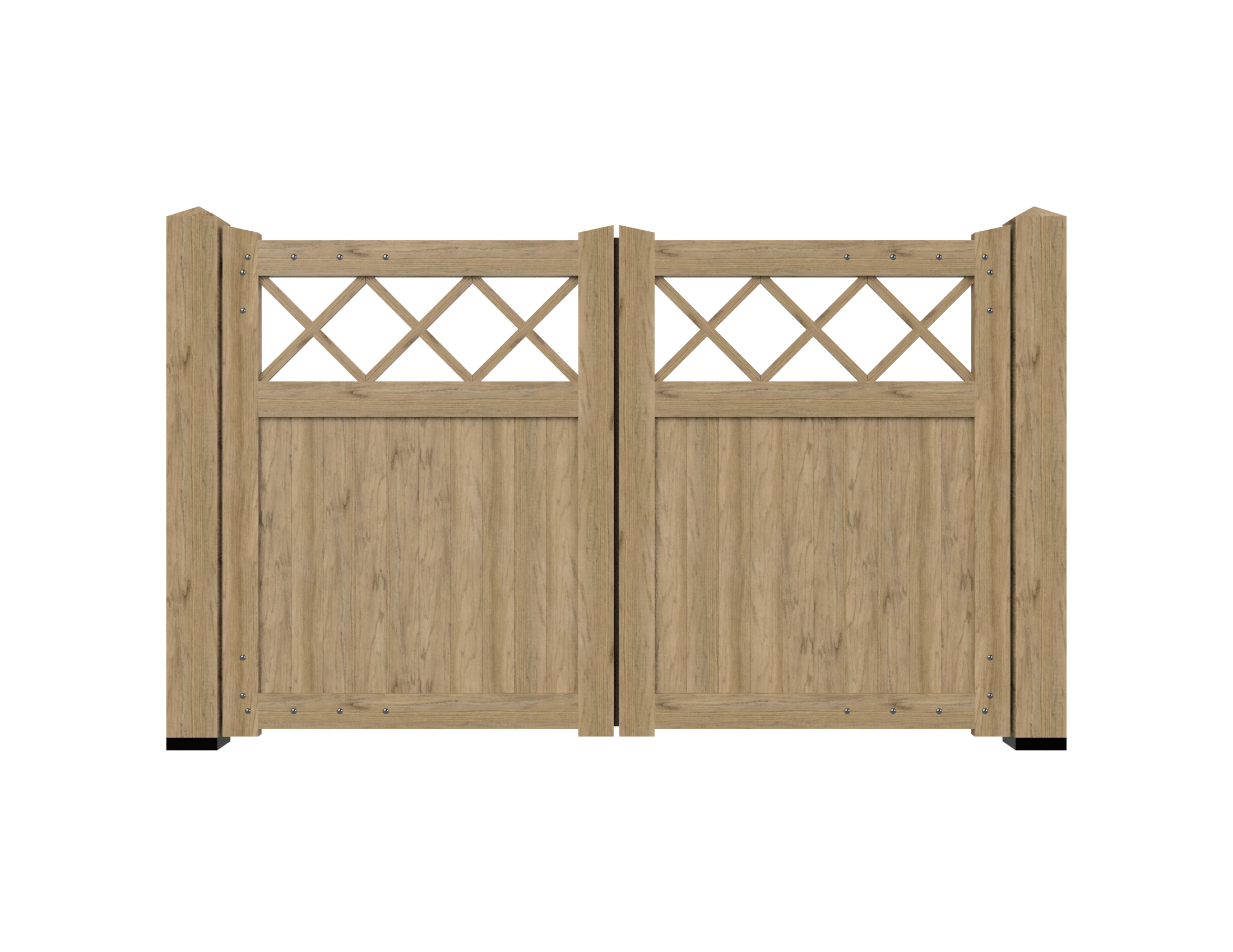 houten poort wittenburg met kruizen en dicht